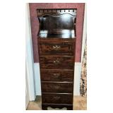 Cherry finish lingerie chest