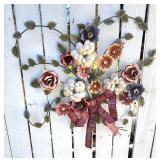 Metal flower wall decor