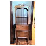Petite solid maple secretary desk