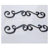 Heavy wrought iron scroll decor