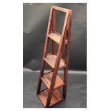 Triangular wooden shelf tabletop