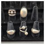 5 sterling silver rings