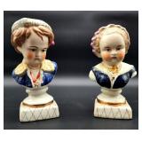 Staffordshire boy and girl busts