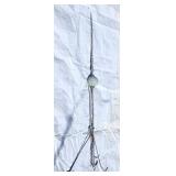 Antique lightning rod w milk glass ball