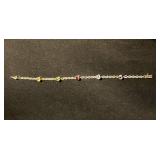 14k gold gemstone bracelet