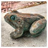 Vintage concrete frog