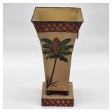 Metal toleware vase