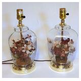 Glass lamps flower base