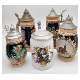 German lidded steins