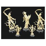 Plastique Asian figures made in Italy