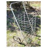 Folding metal wire cart  works well
