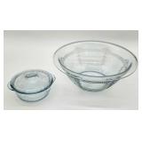 Sapphire Fire King bowls 1 w lid