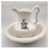 Hand made ceramic bowl & pitcher