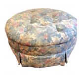 Quality vintage round tufted hassock ottoman