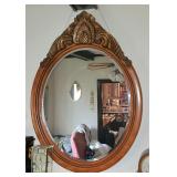 Large beveled mirror  45"h x 33"w