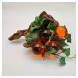 Acrylic grapes on driftwood