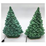 2 unique handmade Christmas trees
