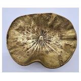 Virginia Metalcrafters brass Lotus leaf bowl