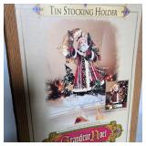 Grandeur Noel tin stocking holder nib