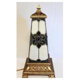 Leaded stained glass obelisk