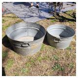Galvanized washubs great shape