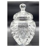 Cut crystal biscuit jar