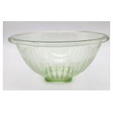 Green depression glass mixing bowl