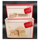 Lenox Christmas Village train & train depot