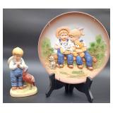 Denim Days figurine & plate