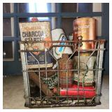 Oil lot in milk crate