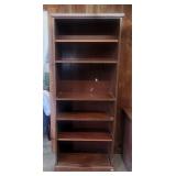 Mahogany finish bookcase