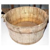 Antique wooden washtub