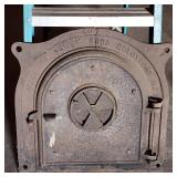 Antique cast iron fireplace woodstove door door