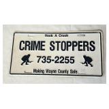 Vintage metal license plate unique subject