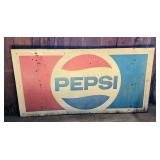 Vintage embossed Pepsi sign