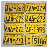 1973 74 75 Alaska license plates