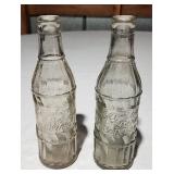 Rare two Clinton Beverage glass bottles Clinton,NC