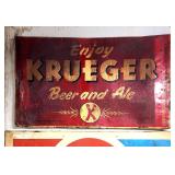 Large metal Krueger beverage sign