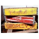Vintage wooden soda crates