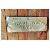 Embossed metal Royal Crown soda sign