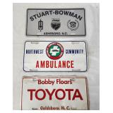 Metal license plates