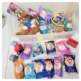 Tote lot toys mainly McDonalds beanie babies