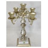 Decorative candelabra on Italian marble base