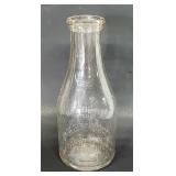 Carolina Dairies embossed quart milk bottle crack