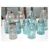Vintage glass canning jars