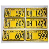 1972 Alaska license plates