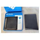 Unused leather wallets Stauer & Columbia