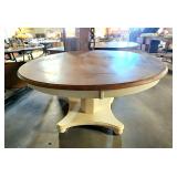 Solid wood pedestal dining table 30'h x 56' dia.