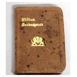 Antique William Shakespeare leather mini book
