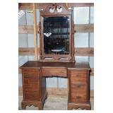 Mahogany vanity w mirror